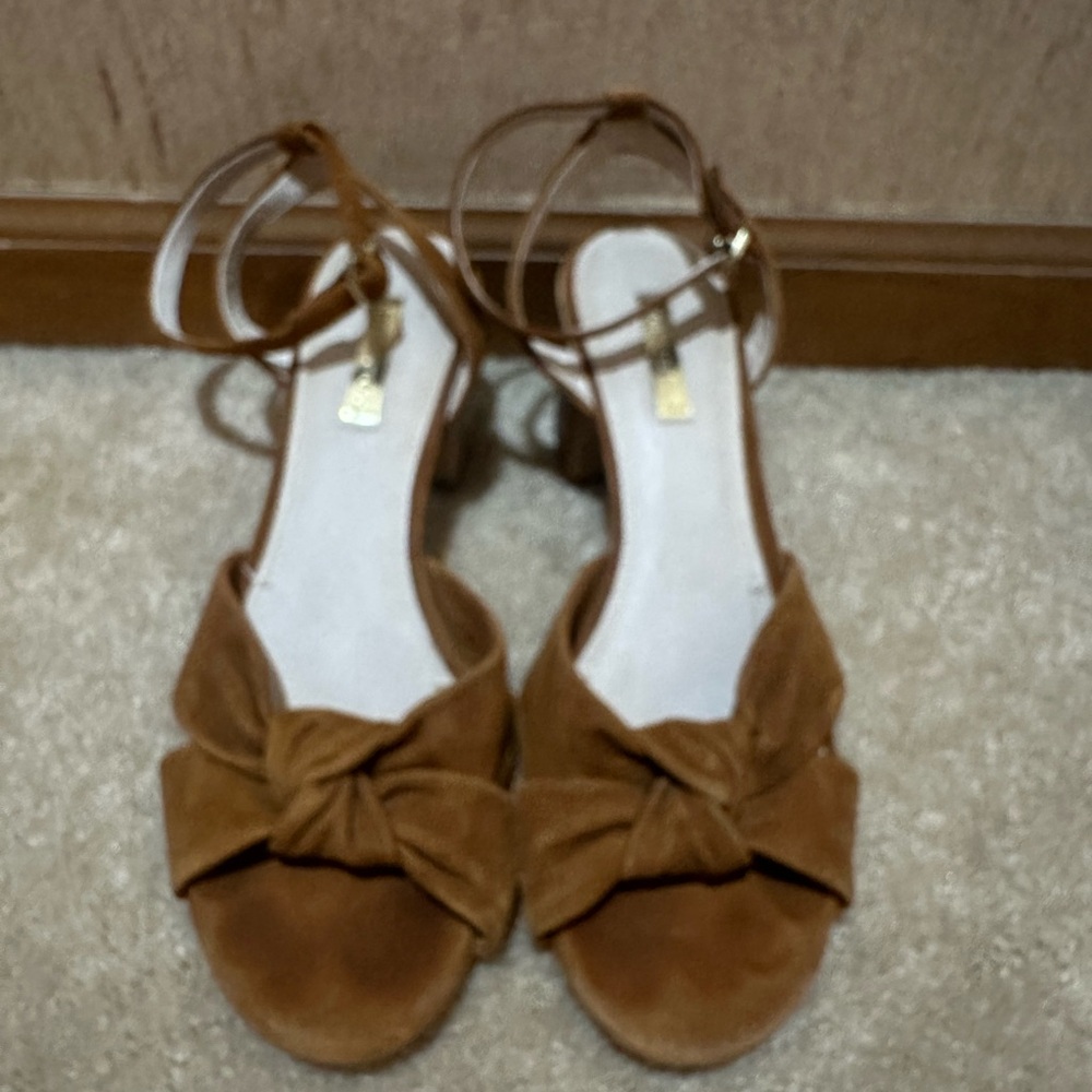 Lousie Et Cie Brown Suede Slingback Heeled Sandals Size‎ 8.5 - Picture 6 of 9